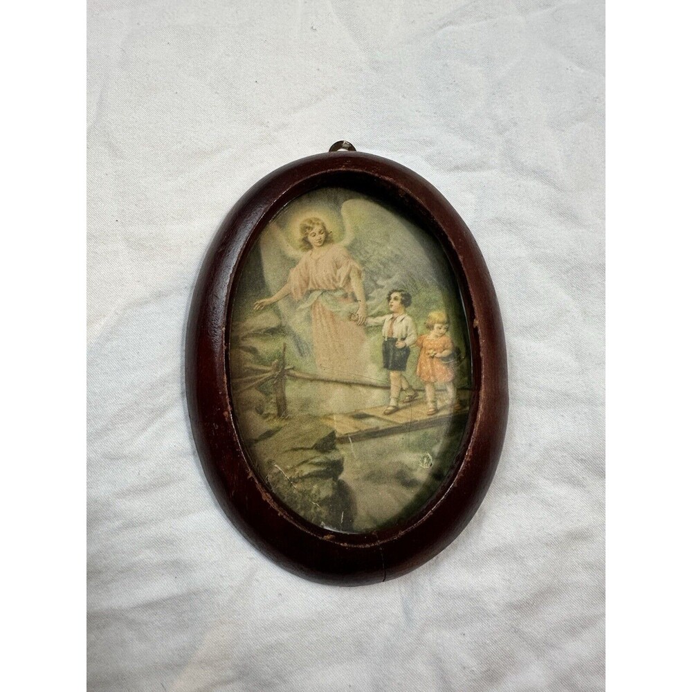 Guardian Angel Photo Oval Frame (6.5” X 4.25”)